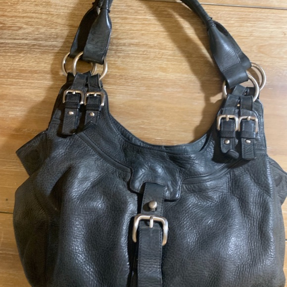 Vintage Kenneth Cole Black Leather Hobo Bag - Picture 7 of 7